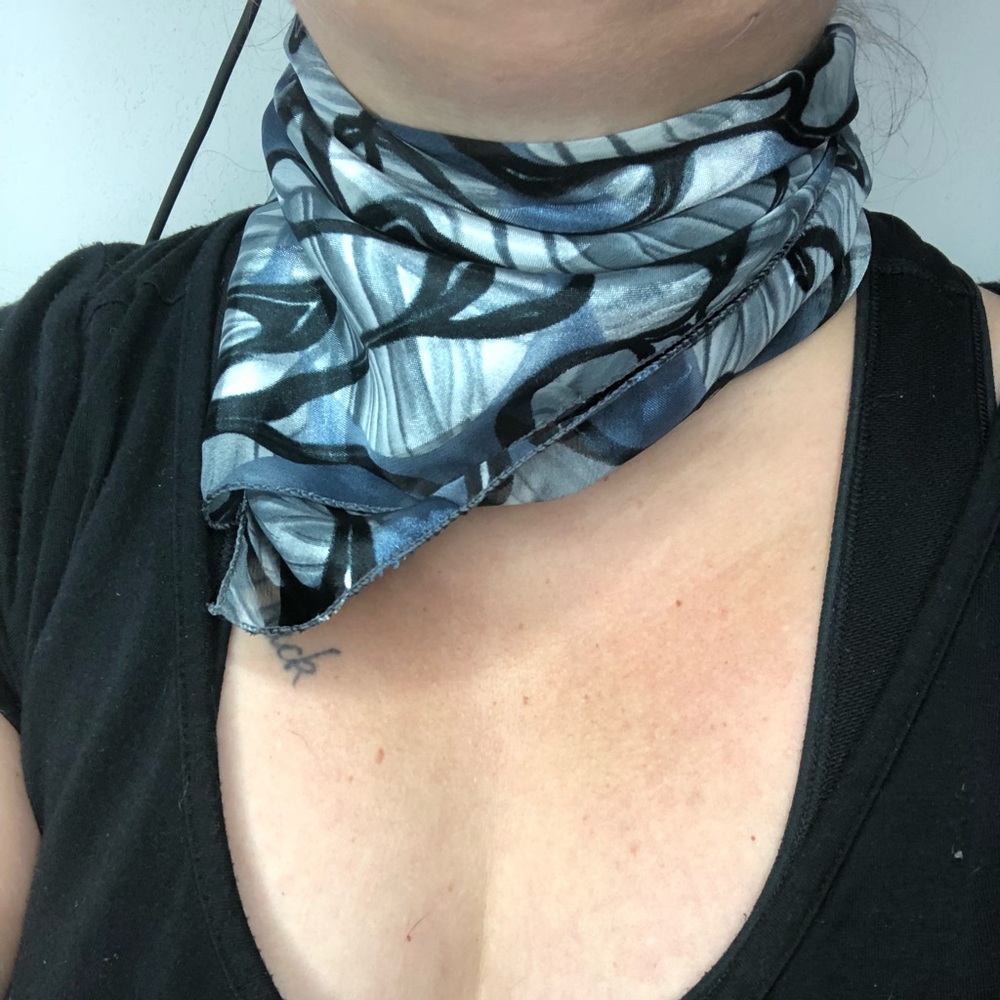 Blue Vintage Neckerchief Scarf